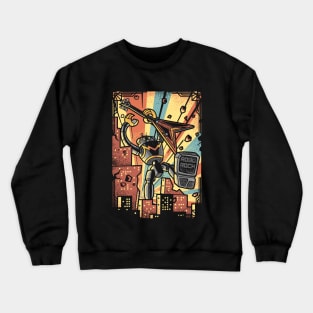 Robot Rock the World Crewneck Sweatshirt